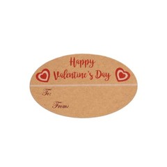 Valentine’s Day to and from Stickers Valentine’s Heart Stickers 1.5″x2.5″