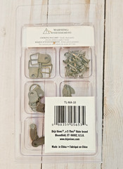 Scrapbook Hardware Bundle of Deja Views Metal Assortment & 2 Packs Label Holders