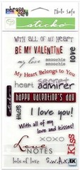 STICKO Phrase Cafe LOVE NOTES Valentine’s Day Photo Safe Scrapbook Page Stickers