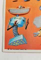 Vtg 80s Hallmark Scratch-Off Stickers Robots Sheet 1984