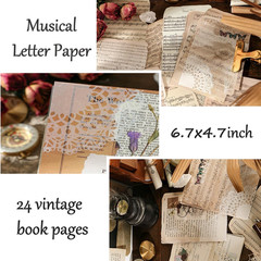 Vintage Aesthetic Scrapbook Supplies Kit with Scrapbook Paper, Stickers, Bookmar