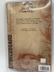 Lot 2 Tim Holtz idea-ology Grungeboard Basics 10 Sheets Gray Harlequin & Plain