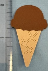 12 HANDMADE ICE CREAM CONE ACID FREE CARDSTOCK PAPER DIE CUT EMBELLISHMENT