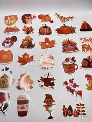 Assorted Fall Themed Stickers 28 Colorful NEW Fall Stickers