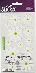 Sticko flat stickers ASSORTED DAISIES DAISY Spring theme 51237 FAST FREE ship!