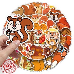 WOZOETT Squirrel Stickers Squirrel-7 Cute Waterproof