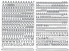 MECANORMA Transfer Lettering 553.48 CLN Letraset, #655 PALAZZO LIGHT 13MM