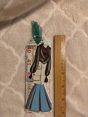 Handmade Zippered Pouch Full Of Vintage Sewing Tags, Charms, Vintage And Modern.