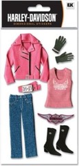 HARLEY-DAVIDSON PINK CLOTHING Jolee’s Boutique 3D Stickers EK HDPL14 NEW!