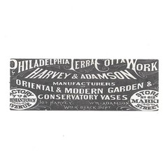 Philadelphia Terra Cotta Work Paper Sticker Decal Vintage Garden Vases Gift