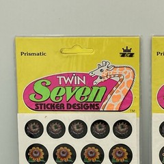 Vintage Twin Seven Prismatic Halloween Stickers Scary Eyes Two Packs 1990s 1980s