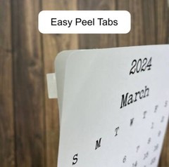 Large Calendar Stickers for Planners and Journals 3 Month Design 5″ x 7″