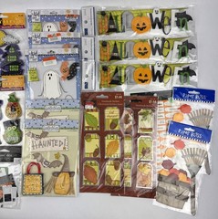 Scrapbook Lot Halloween Fall Scrapbooking Crafts Felt Stickers 3D Embellishments