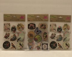27pc 3D Motion Stickers Nature Bird Butterfly Flowers Celebrate Enjoy Life Love