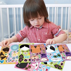 48 Sheets Cat Stickers,Make a Face Stickers for Kids, Make Your Own Cat Stick…