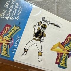 Vintage Power Rangers Stickers Sheet 1995 Saban Paper Art Mighty Morphin