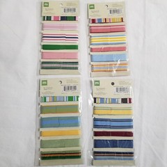 NEW Lot 4 Pkgs Making Memories Woven Ribbon Decorative Stripe Scrapbooking -B