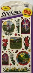 RELIGIOUS Stickers (12pc)Mello Smello•Stain glass Window •Church•Card Making•