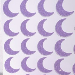 Glitter Moon Stickers! – Choose a Size & Color! – Multicolor Glitter