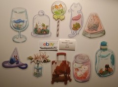 Mixed Art – Transparent – Stickers -10 PCs- 5 different styles! See Description