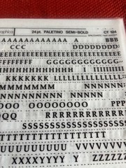 3 Letraset INSTANT LETTERING Transfer Letters 24 pt Palatino Semi-Bold NICE 3