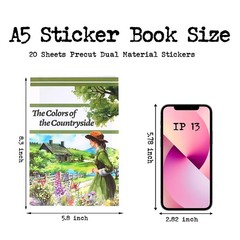 The Colors of The Countryside Journal Stickers for Junk Journaling, 20 Pre-Cu…