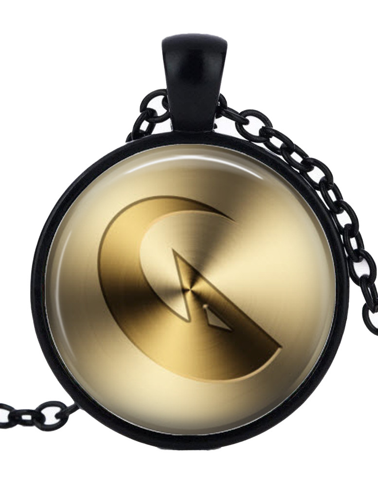 1 DRAGON Black Bezel Necklace