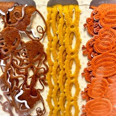 Recollections Autum Felt Ribbon Scrapbooking Pumpkins Orange Gold Brown New