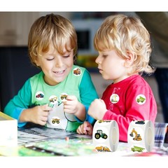600 Pcs Car Trucks Roll Stickers for Kids Kindergarten Teacher School