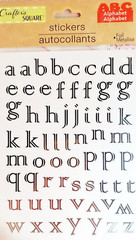 Lot of 2 Silver Foil Lower Case Alphabet ABC’s Stickers Crafters Square