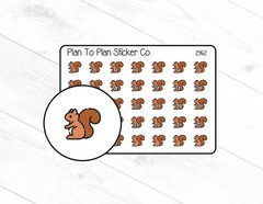 2962~~Squirrel Date Cover Planner Stickers.