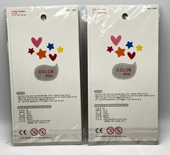 Colorful Hearts & Stars 2 New Packs Rainbow of Stickers! 12 Sheets
