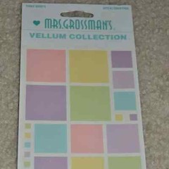 MRS GROSSMANS BABY BLOCK NEWBORN PASTEL COLOR SCRAPBOOKING CRAFT ART STICKERS