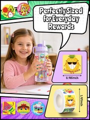 2400 Pcs Scratch and Sniff Stickers for and Children, 8 Rolls Smelly Reward S…