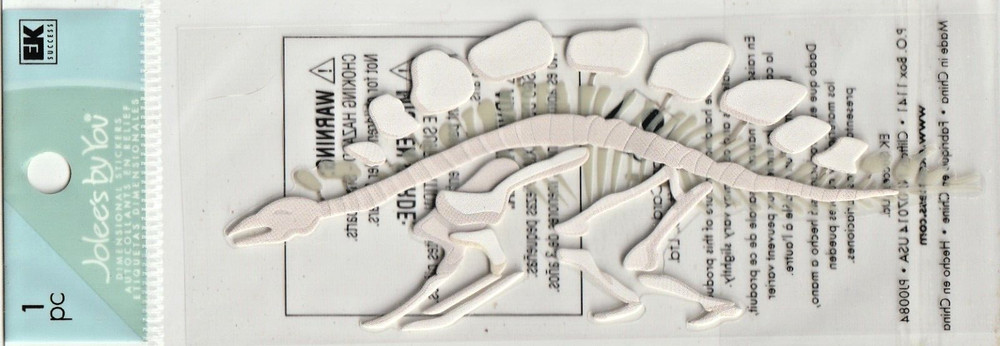 RARE Jolee’s by You 3-D Sticker Dinosaur STEGOSAURUS FOSSIL – FREE SHIP! 81298