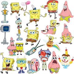 SPONGEBOB SQUAREPANTS VARIETY DIE CUT VINYL 50 CT STICKER PACK