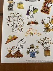 PEANUTS ‘HALLOWEEN/AUTUMN’ STICKERS – 25 STICKERS – BUY MORE AND SAVE