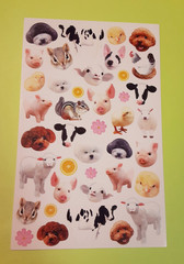 cute animals photo sticker sheet