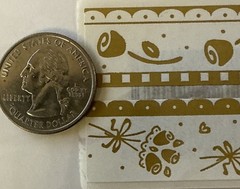 GOLD METALLIC OUR WEDDING 12”Border Sticker(2pc)SRM •Celebration•Flowers•Title•