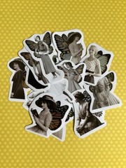 Fairies Pixies Fae Sticker Kit Scrapbooking Junk Journal Kit Planner Collage