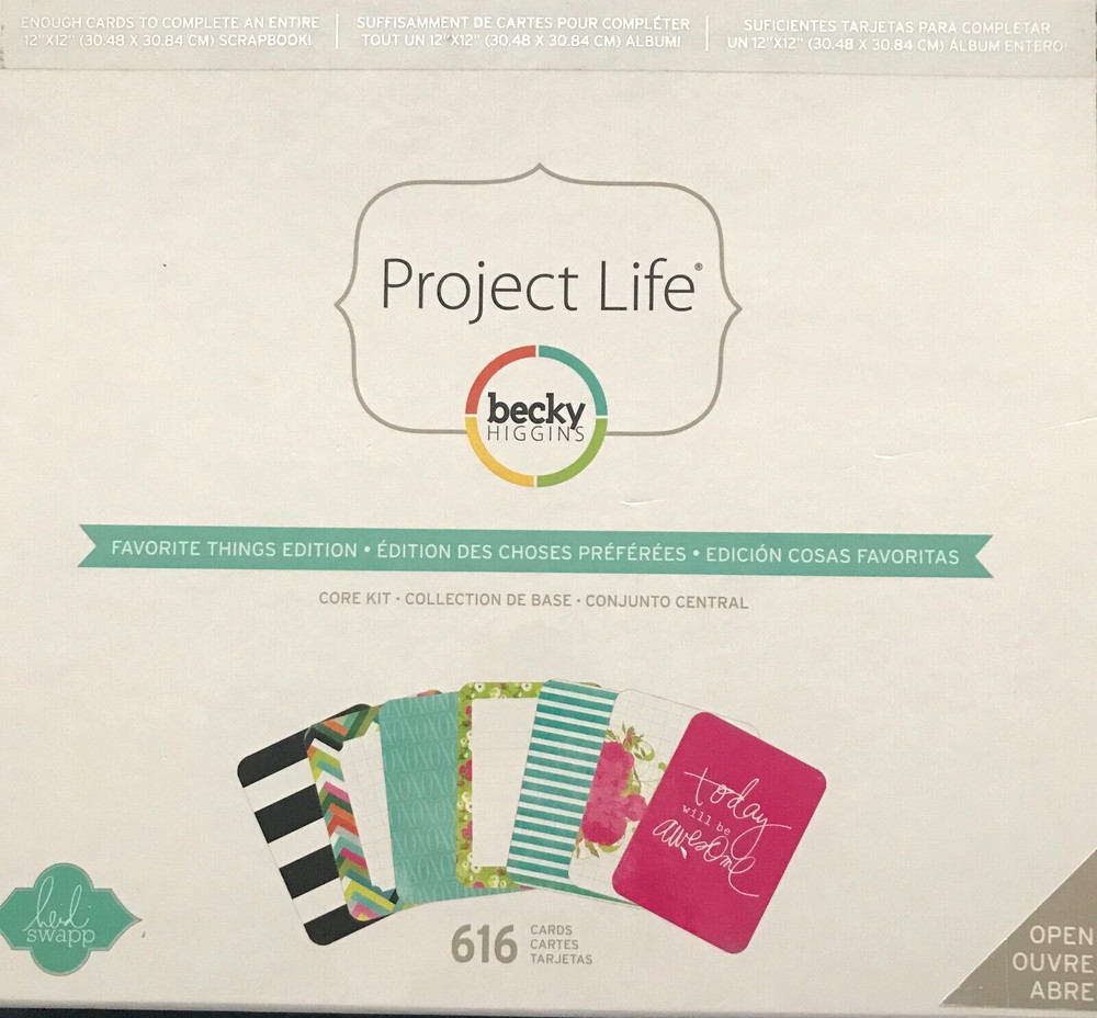 NEW BECKY HIGGINS PROJECT LIFE FAVORITE THINGS CORE KIT 616 SCRAPBOOKING CARDS