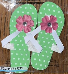 RARE Jolees Flip Flops🩴Thongs 3D Beach Summer Vacation Ocean Scrapbook Stickers