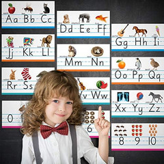 Alphabet & Number Bulletin Board Set – Manuscript ABC 0-10 Wall Decor, Pre-K/Kin
