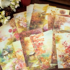 30X Woods Flower Scrapbook Paper Not Stickers Junk Journals Planner Wall Collage