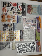 Lot Halloween Scrapbooking Stickers Pumpkins Haunted House Candy Corn #5 20pcs