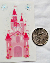 Mrs Grossman stickers CASTLE reflections fireworks pink fancy foil accents
