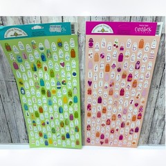 Doodlebug STICKERS Icons Headlines Easter Tags Lot of 12