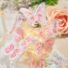 Butterfly Stickers Pack 20 Pcs Laser Glisten Creativity Decorative Collage Hand