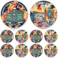 10 Pcs Dumpster Fire Challenge Coins Dumpster Fire and Skull Desk Accessories