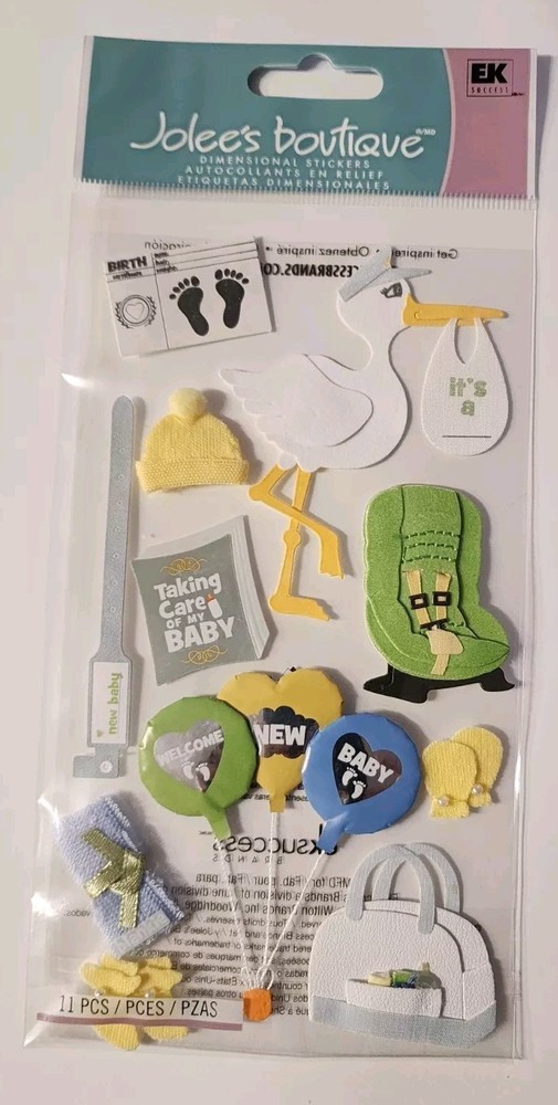 Jolee’s Boutique 3D Scrapbook Stickers Welcome New Baby
